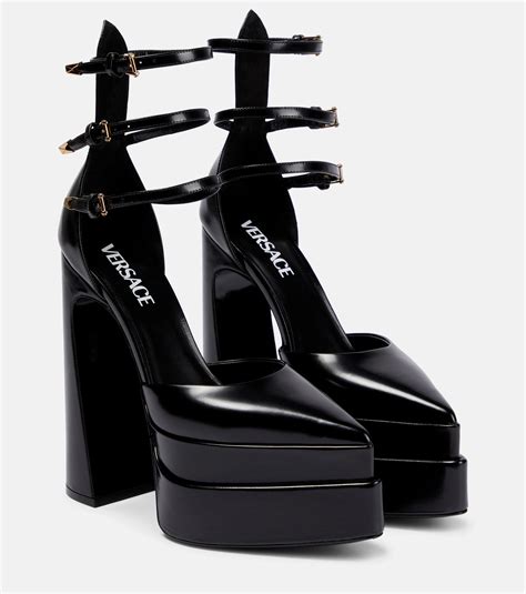 versace shoes platform|versace leather platform strappy pumps.